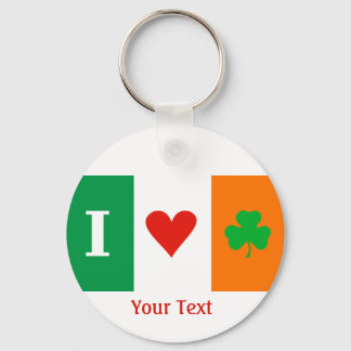 Llavero Me encanta el corazón Shamrock bandera de Irlanda