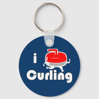 Llavero [ ME ENCANTA EL CURLING ] Diseño de época por SKO