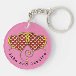 Llavero Me encanta el diseño de la tarjeta de notas