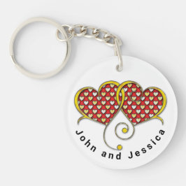 Llavero Me encanta el diseño de la tarjeta de notas