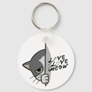 Llavero me encanta el diseño del amante de los gatos #catl