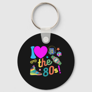 Llavero Me encanta el disfraz de los 80 del Fiesta retro g
