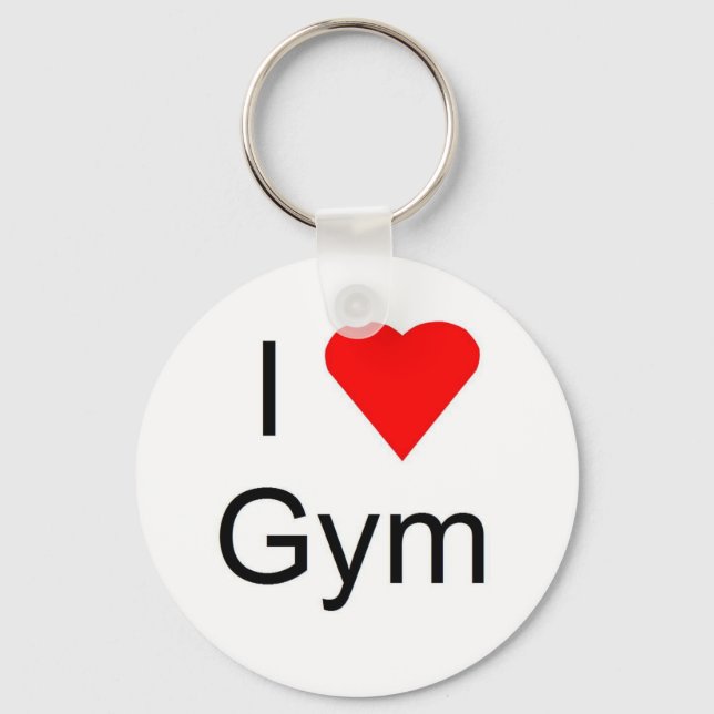Llavero Me encanta el gimnasio (Anverso)