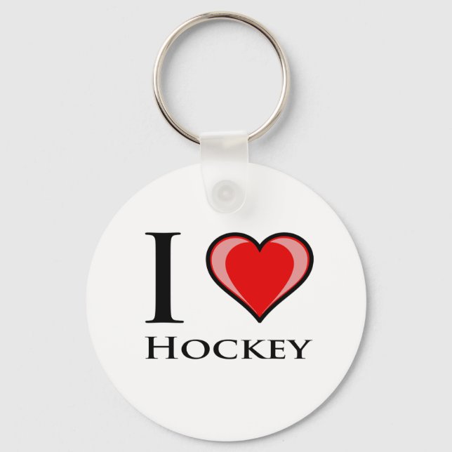 Llavero Me encanta el hockey (Anverso)