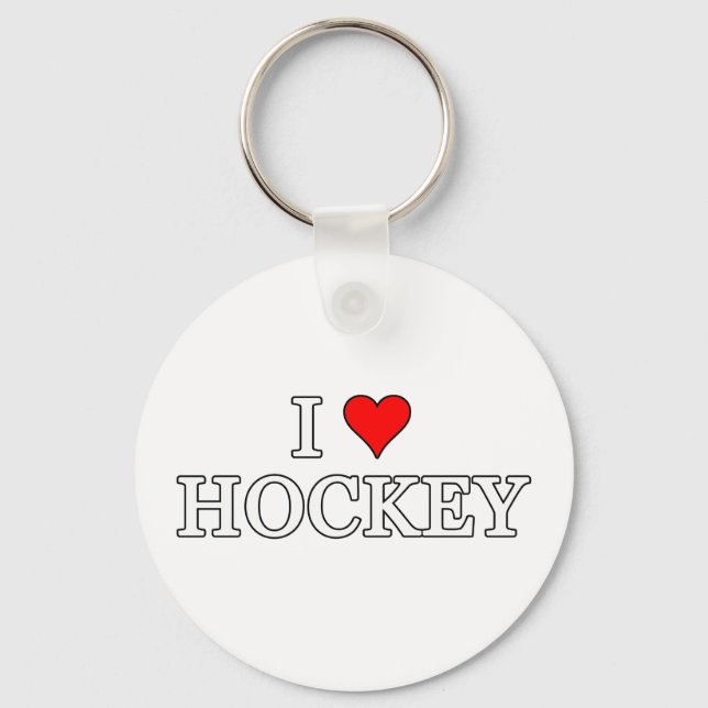 Llavero Me encanta el hockey (Anverso)