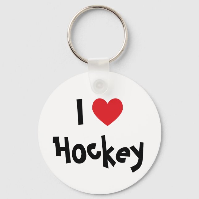 Llavero Me encanta el hockey (Anverso)