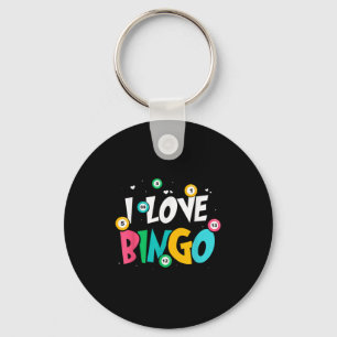 Llavero Me encanta el humor del jugador de juego de bingo