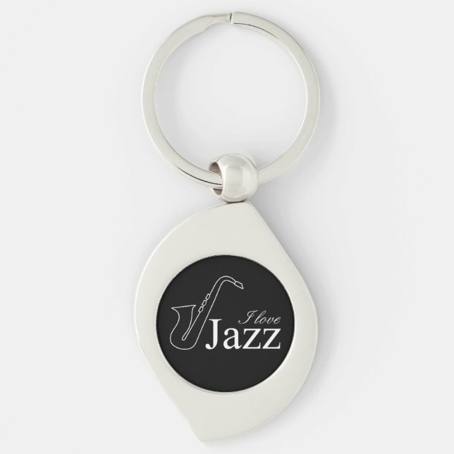 Llavero Me encanta el jazz (Anverso)