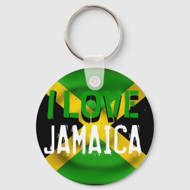Llavero Me encanta el Keychain de Jamaica (Anverso)