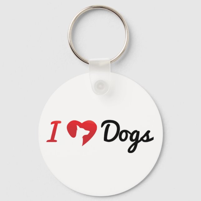 Llavero Me encanta el keychain de perros (Anverso)