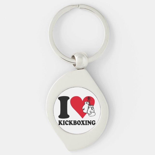 Llavero Me encanta el kickboxing (Anverso)