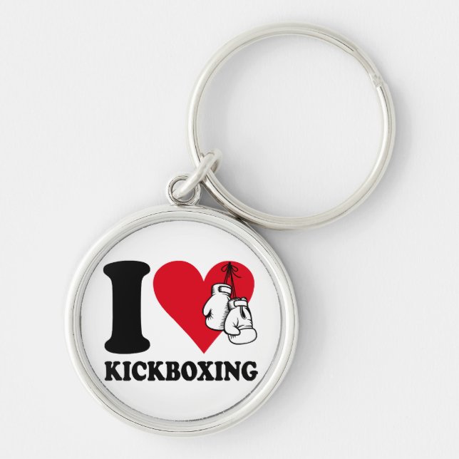 Llavero Me encanta el kickboxing (Frente)