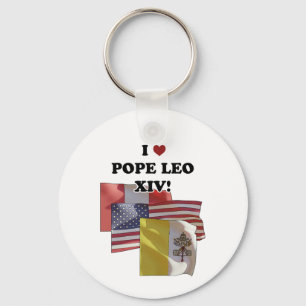 Llavero ¡Me Encanta El Papa Leo XIV! (Versión II)
