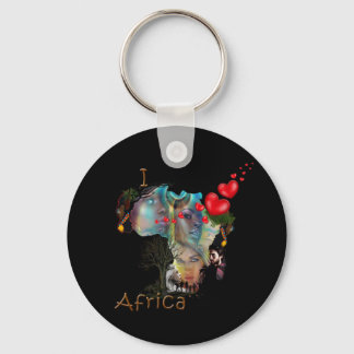 Llavero Me encanta el Pegatina de Ronda Clásica de África