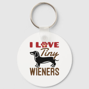 Llavero Me Encanta El Pequeño Wieners Miniatura Dachshund