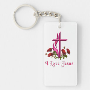 Llavero Me encanta el teclado cristiano Jesús