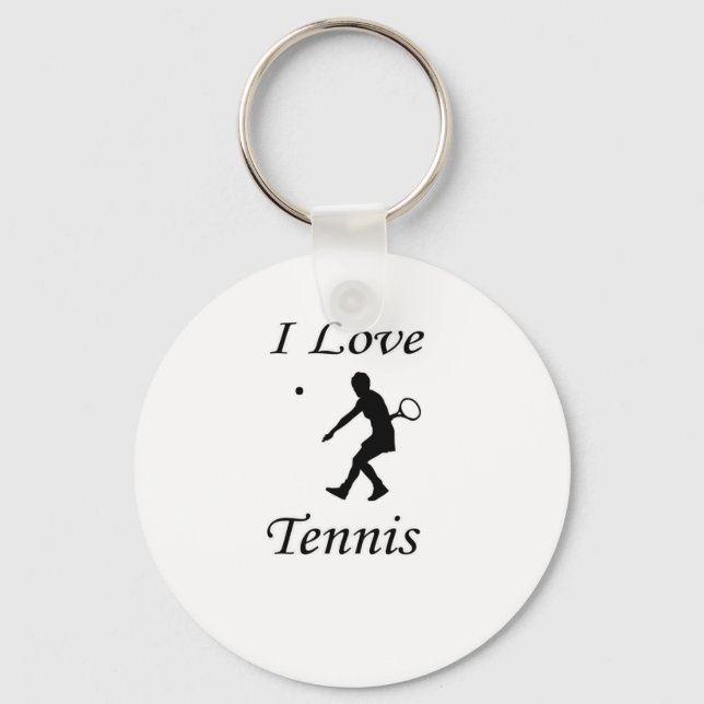 Llavero Me encanta el tenis (Anverso)