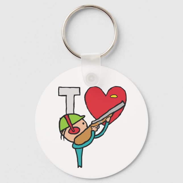 Llavero Me Encanta El Tiroteo De Clay Pigeon (Anverso)