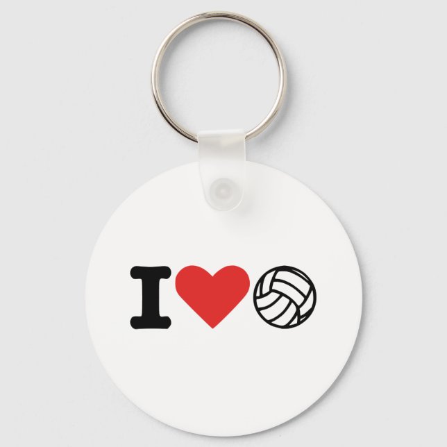 Llavero Me encanta el voleibol (Anverso)