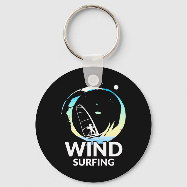 Llavero Me encanta el windsurf (Anverso)