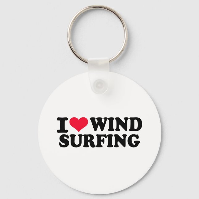 Llavero Me encanta el windsurf (Anverso)