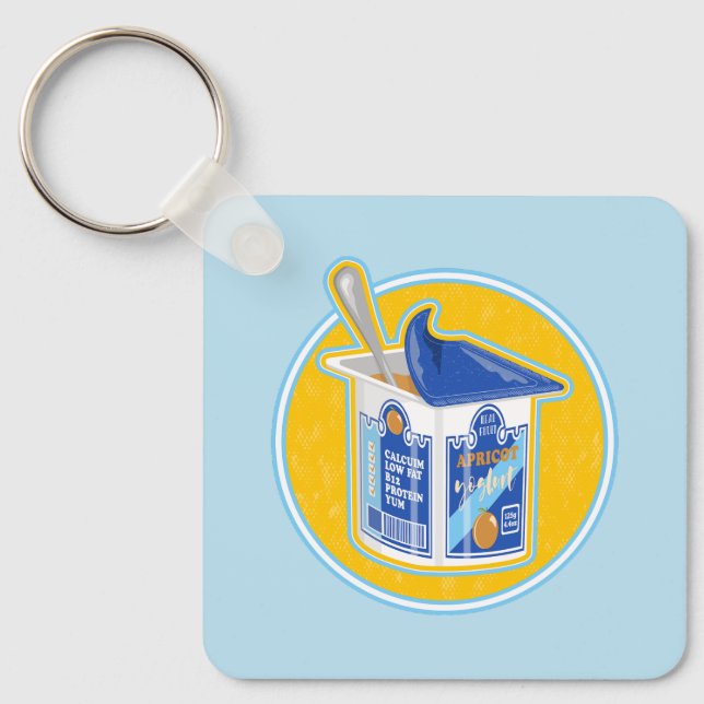 Llavero Me encanta el yogur de albaricoque (Anverso)