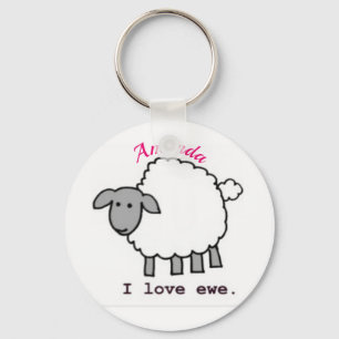 Llavero Me Encanta Ewe You Key Chain Cuep Personalizado Sh
