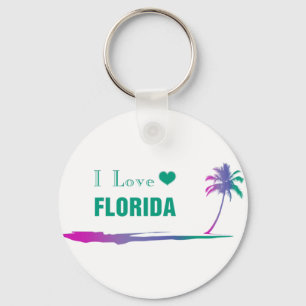 Llavero Me encanta Florida Colorous Green Keychain