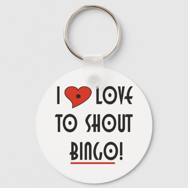Llavero Me encanta gritar BINGO (Anverso)