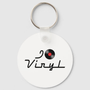 Llavero Me encanta Heart Vinyl - DJ Record Album Lover