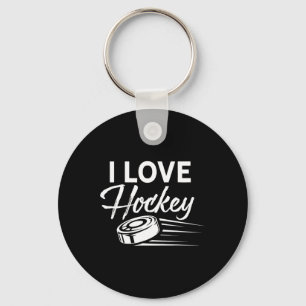 Llavero Me encanta jugador de hockey equipo juego portero 