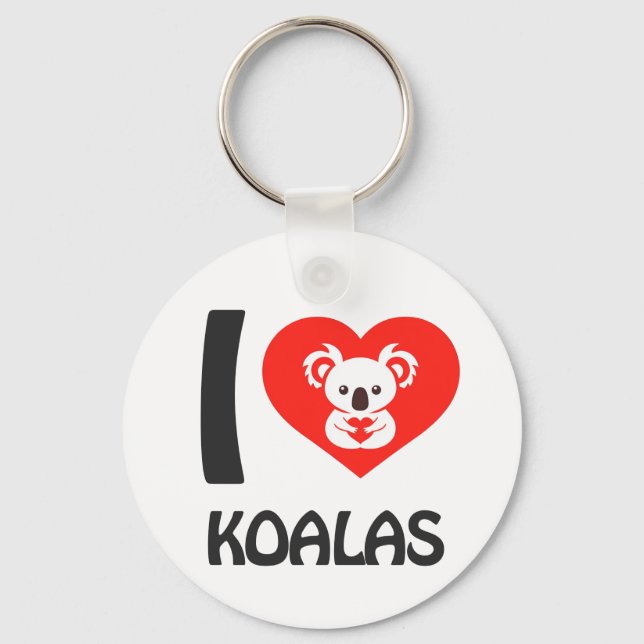 Llavero Me encanta Koalas (Anverso)