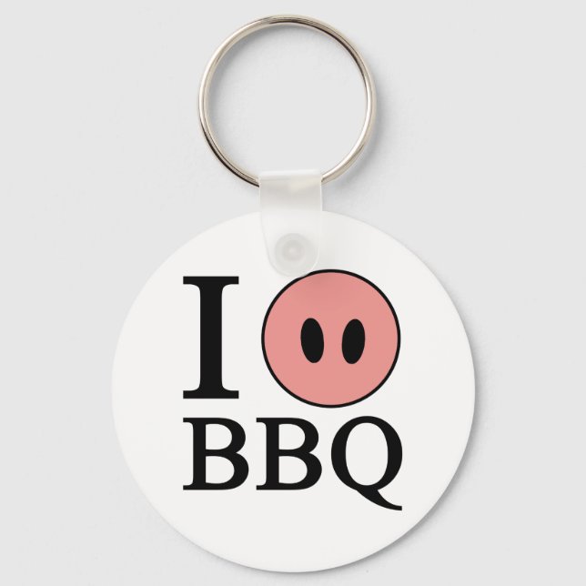 Llavero Me encanta la barbacoa (Anverso)