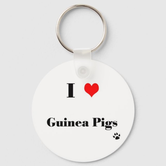 Llavero Me encanta la cadena de cerdos de Guinea (Anverso)