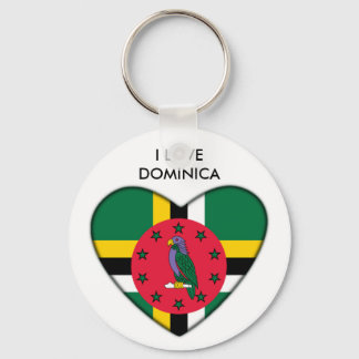 Llavero Me encanta la cadena de claves de Dominica