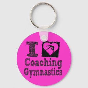 Llavero Me encanta la cadena de claves de gimnasia de entr