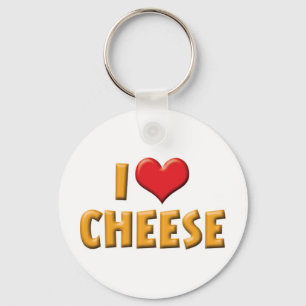 Llavero Me encanta la cadena de claves de queso