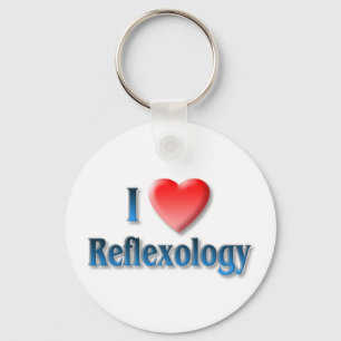 Llavero Me encanta la cadena de claves de reflexología