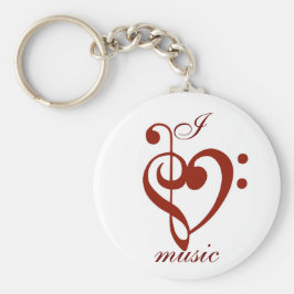 Llavero Me encanta la cadena de claves musical