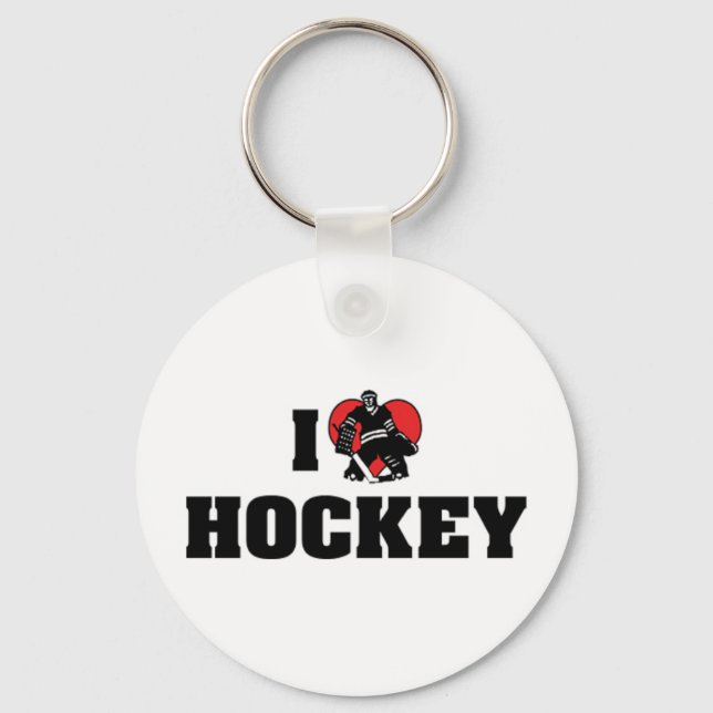 Llavero Me encanta la cadena de hockey (Anverso)