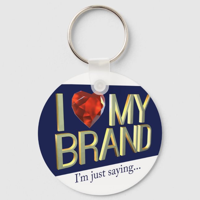 Llavero Me encanta la cadena de teclas de mi marca (Anverso)