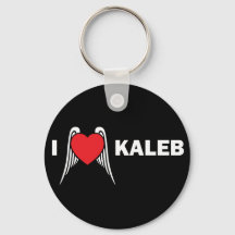 Me encanta la cadena de teclas redondas Kaleb