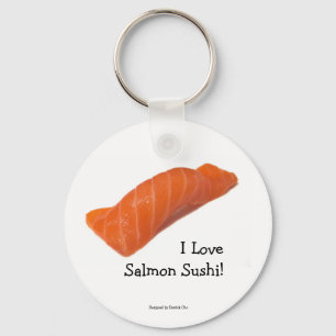 Llavero Me encanta la cadena musical de sushi de salmón