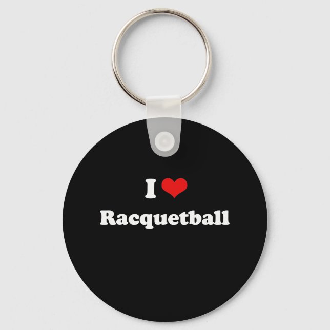 Llavero Me Encanta La Camiseta De Racquetball (Anverso)
