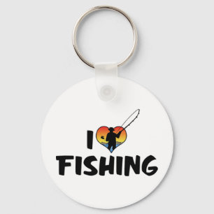 Llavero Me encanta la pesca del corazón