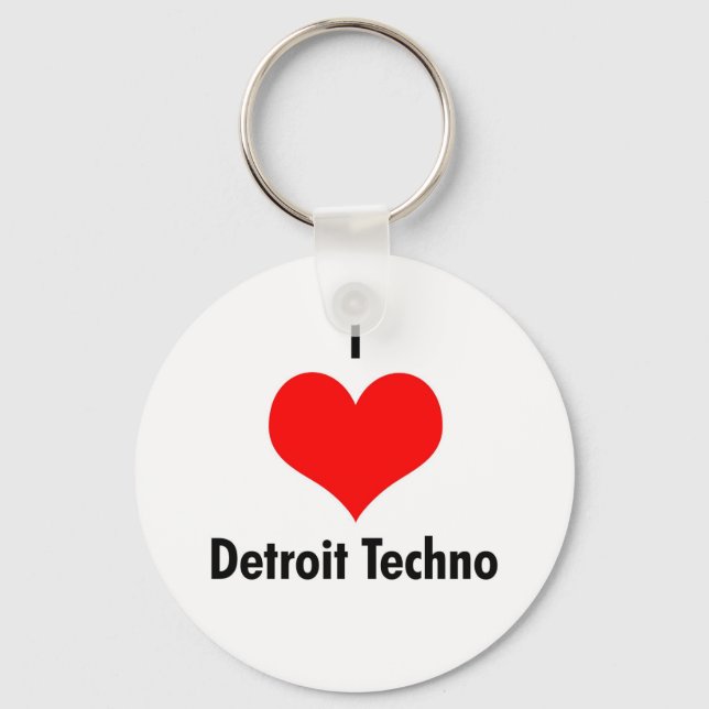 Llavero Me encanta la tecnología detroit (Anverso)