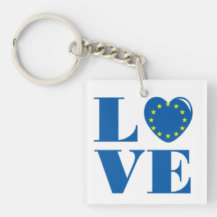 Llavero Me encanta la Unión Europea