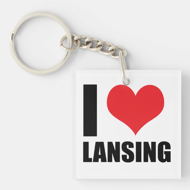 Llavero Me encanta Lansing (Frente)