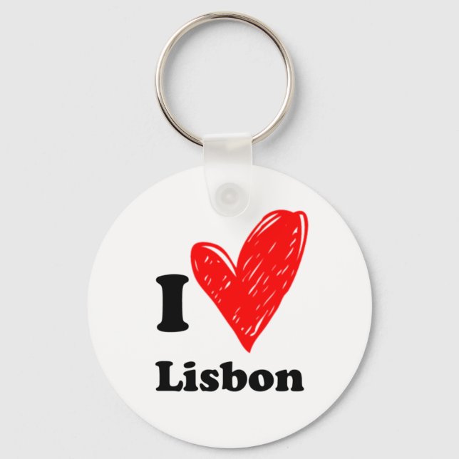 Llavero Me encanta Lisboa (Anverso)