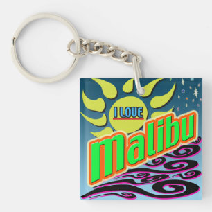 Llavero "¡ME ENCANTA Malibu" Night Sunshine" Keychain!